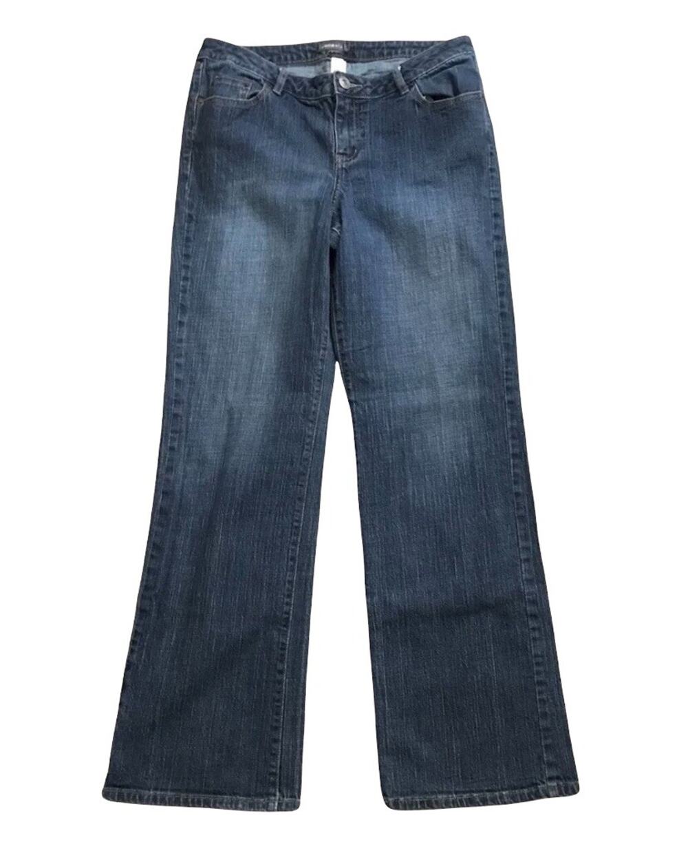 Venezia Jeans Womens Plus 2 Bootcut Dark Wash Blue Denim Mid Rise 32" Inseam